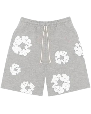 Tear Drop Shorts Grey