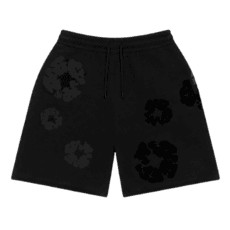 Denim Shorts All Black